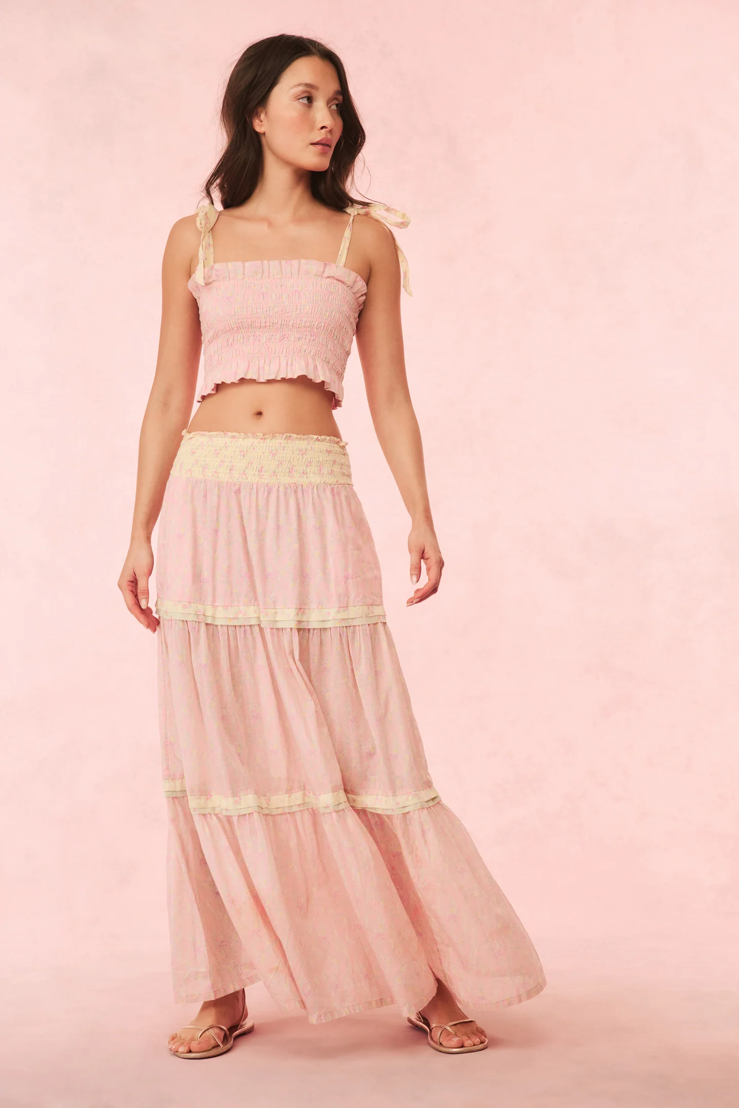 Phia Cotton Mixed Print Maxi Skirt - Mymoui