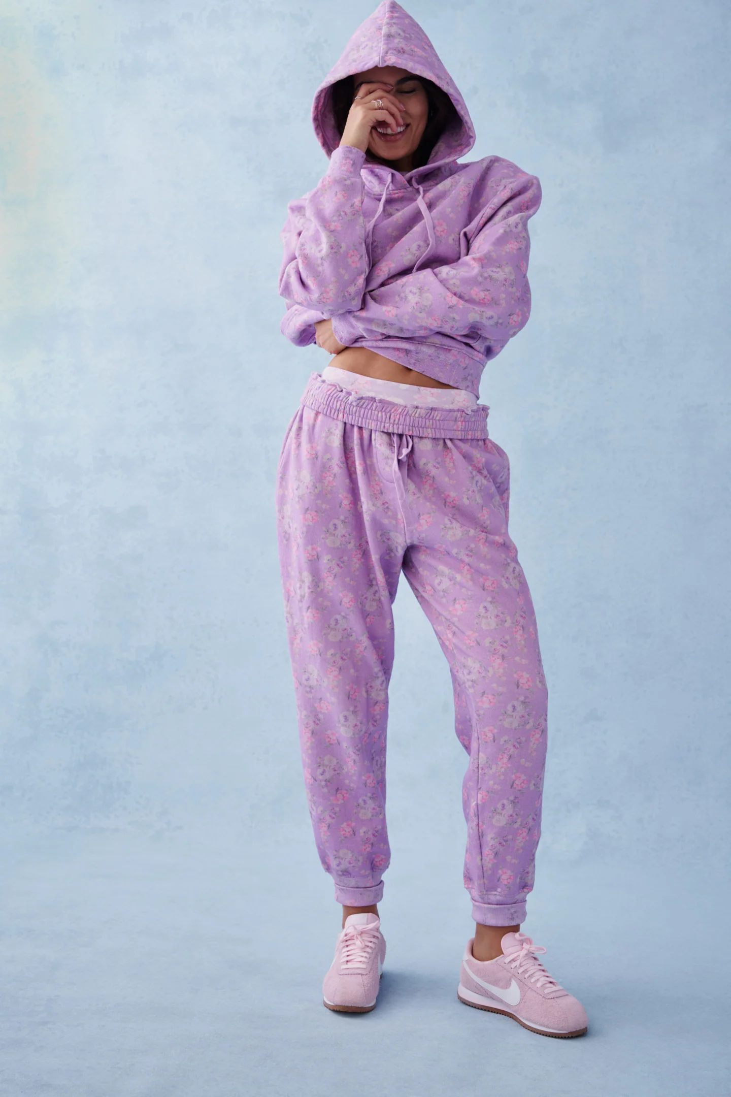 Nacova Floral Cotton Hoodie - HIBISCUS - Mymoui