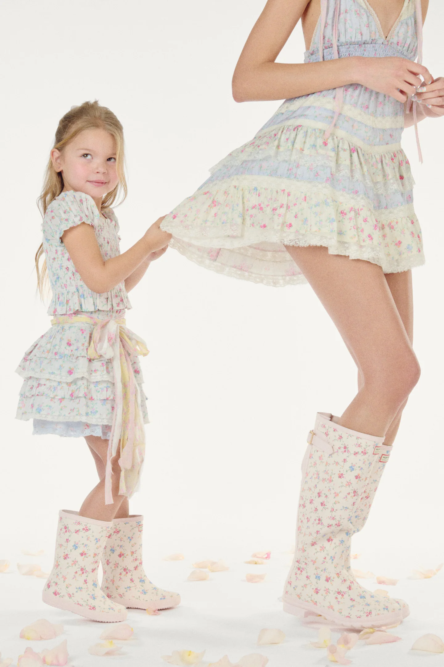 Hunter x LoveShackFancy Little Kids First Classic Boot - SUNRISE PATCHWORK - Mymoui