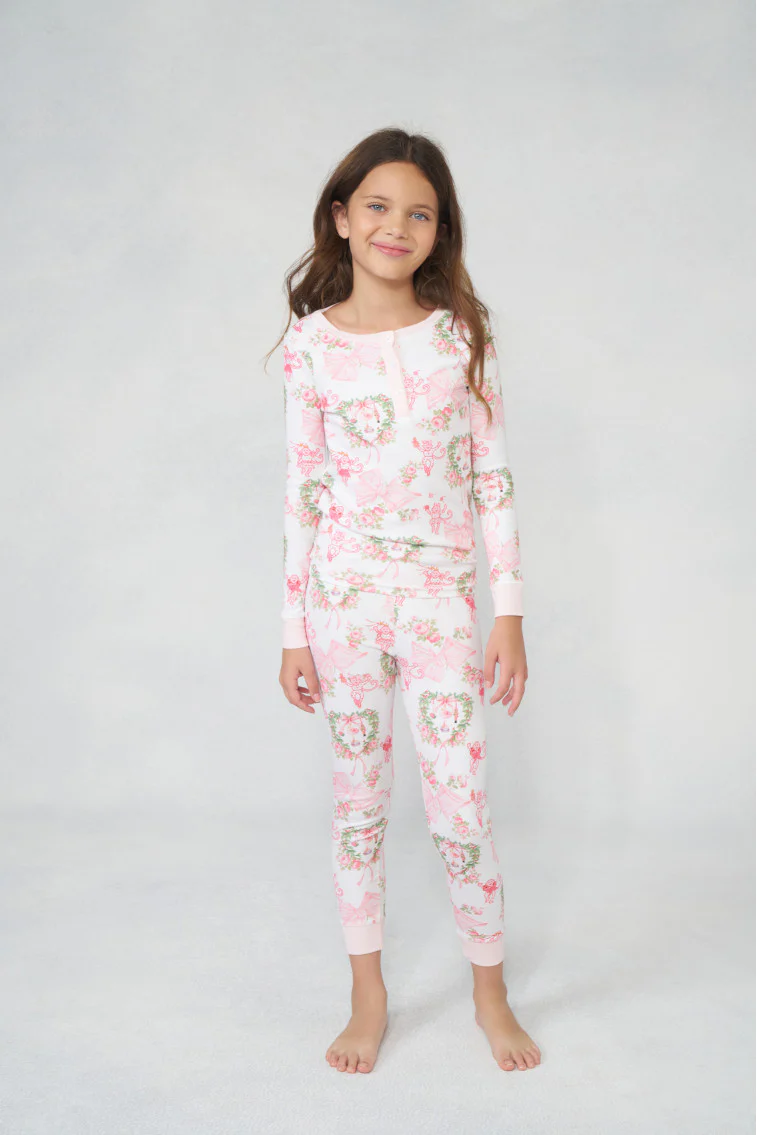 LoveShackFancy x Roller Rabbit Kids Unisex Merry Monkey Beaux Pajamas - Mymoui