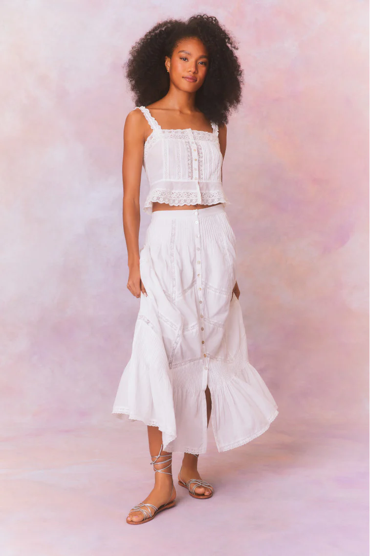 Ritson Cotton Midi Skirt - Mymoui