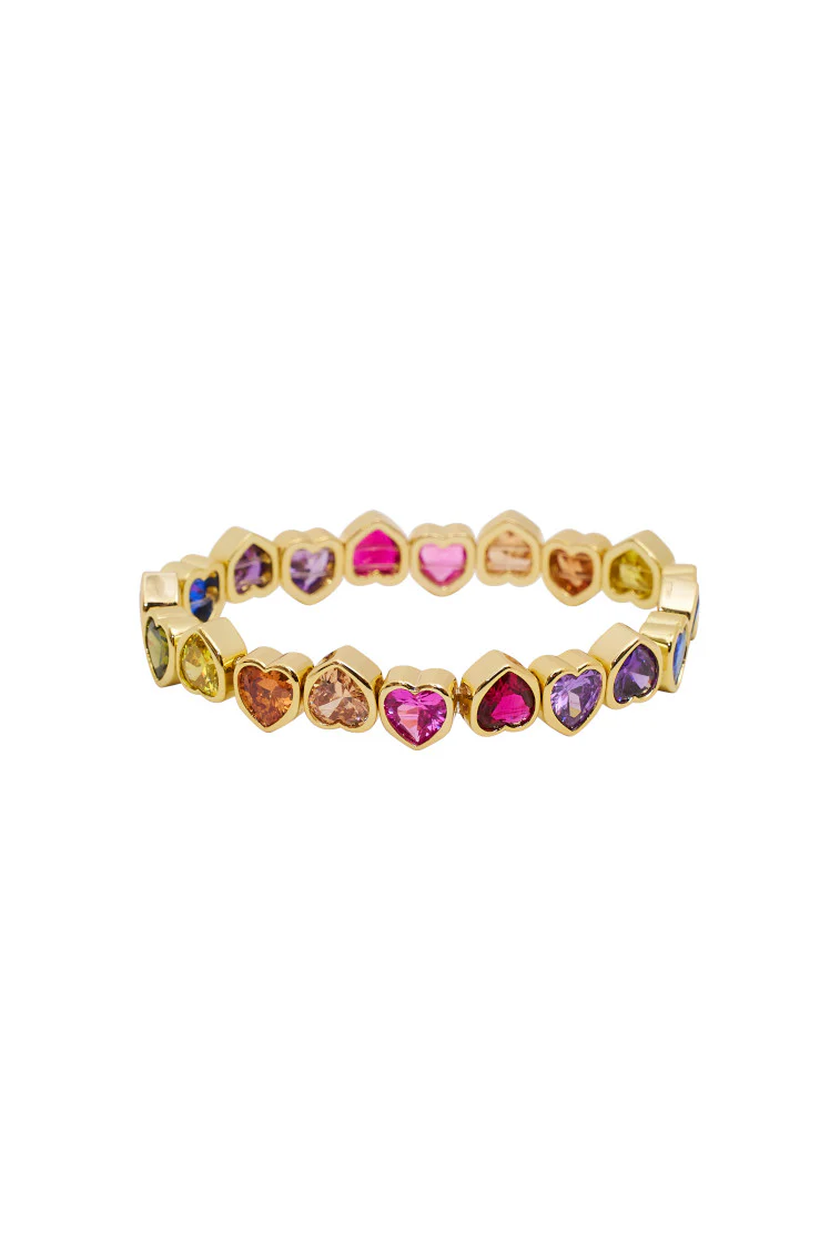 Erin Wachs Large Heart Stretch Bracelet - MULTI - Mymoui