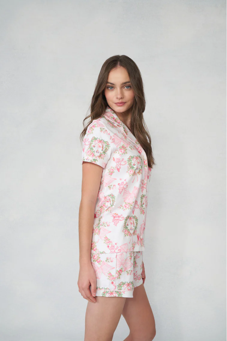 LoveShackFancy x Roller Rabbit Merry Monkey Beaux Polo Pajamas - Mymoui